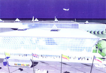 An artist's impression of the new Bole International Airport terminal buildings.